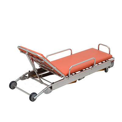알루미늄 합금 접는 구급차 바퀴 환자 이전용 오렌지 OEM
